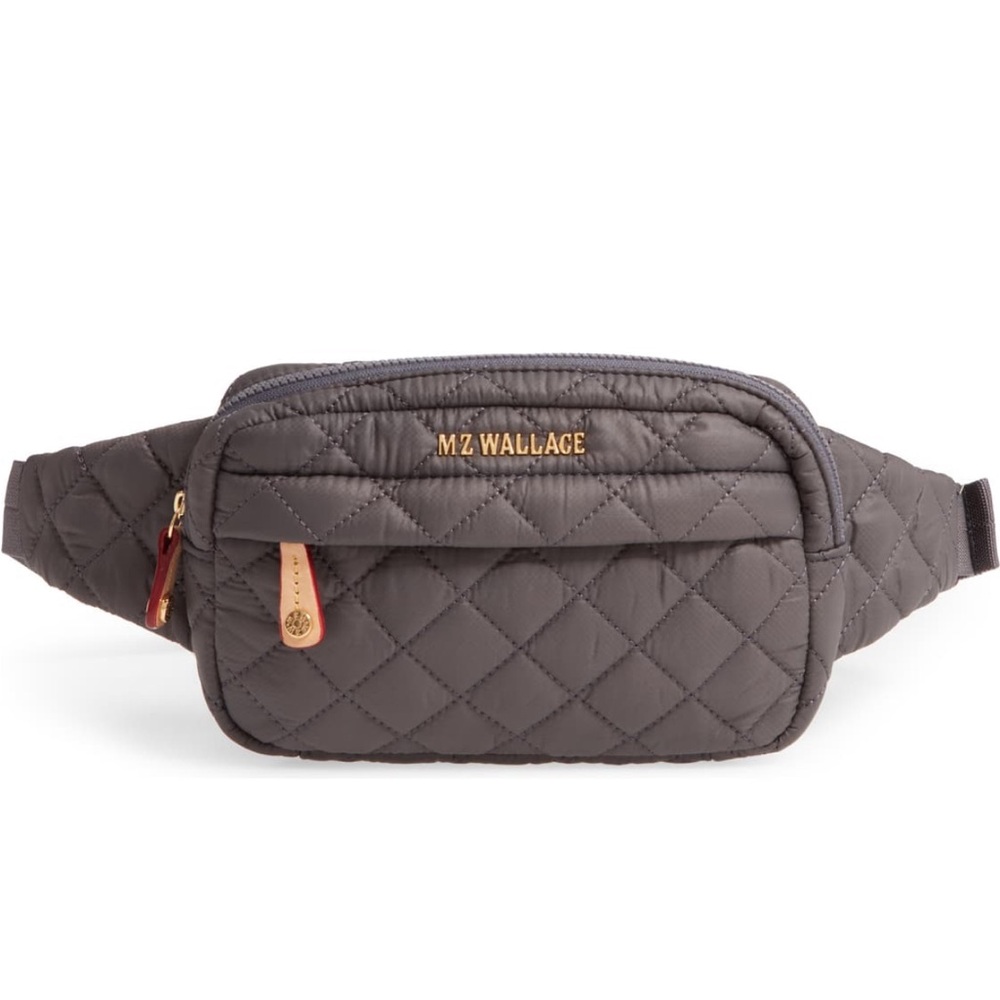 MZ Wallace Gray Quilted Belt Bag